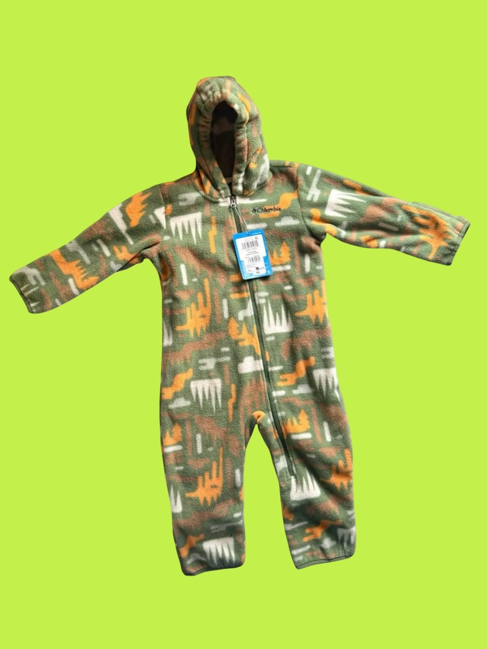 *NWT* 18-24M Columbia Baby Fleece Bunting – Hooded Forest Print